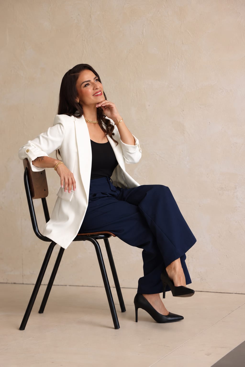 Geraldine Waldner im weissen Blazer